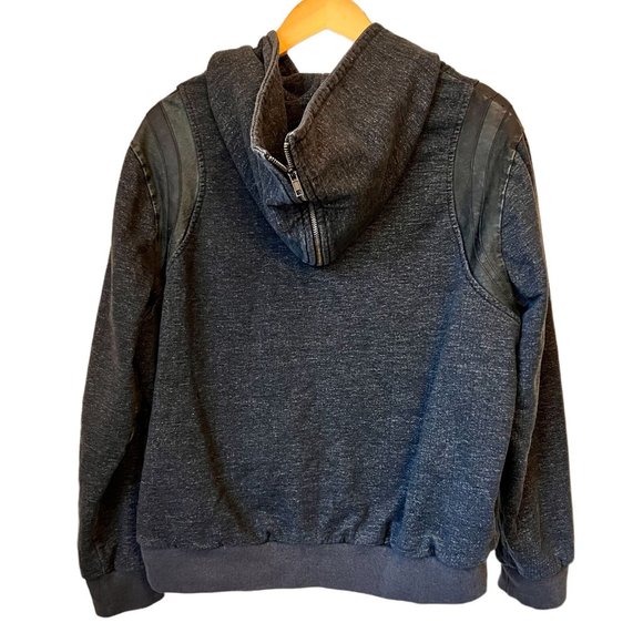 Hurley Mens Jacket Black Pockets Long Sleeve Button Front Hooded Size Large - Picture 2 of 12